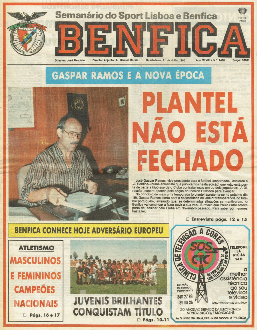 jornal o benfica 2490 1990-07-11